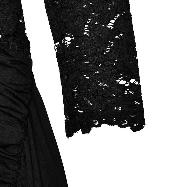 Irregular long sleeve slit zip-up hollow out cut out midi dress  | Festival Outfits Women