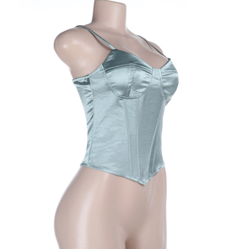 Lace up v neck corset backless cami top  | Festival Outfits Women