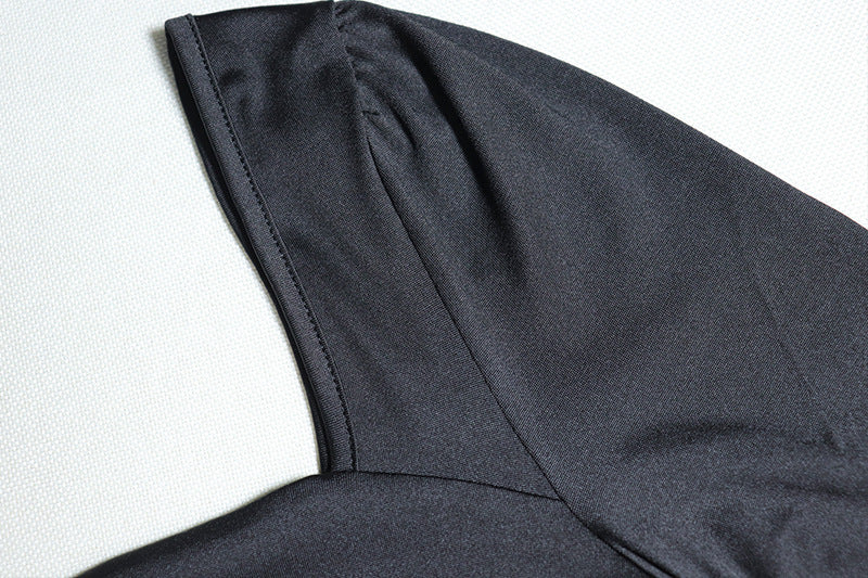 Long sleeve hollow out v neck ruched cut out mini dress  | Festival Outfits Women