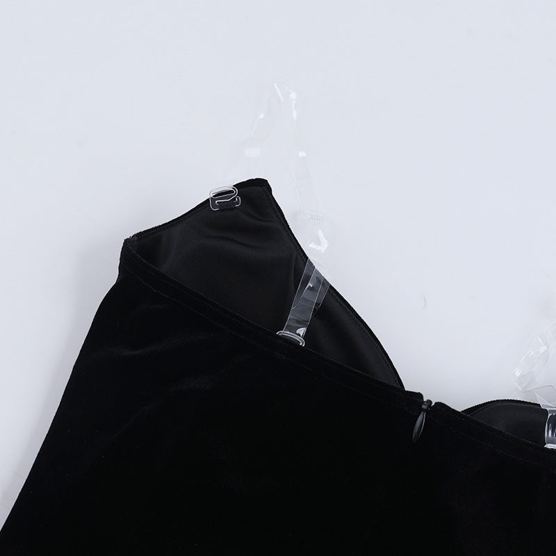 Ruched v neck zip-up backless cami mini dress  | Festival Outfits Women