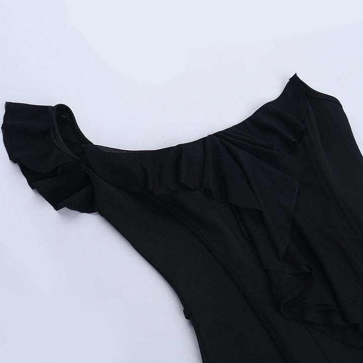 Irregular ruffle self tie corset backless tube top  | Festival Outfits Women