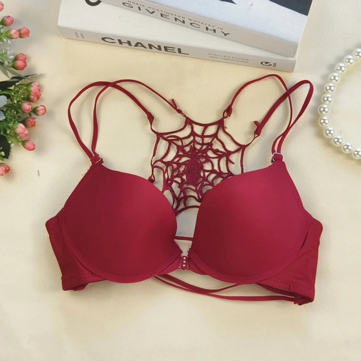 V neck spider web backless solid cami top  | Festival Outfits Women