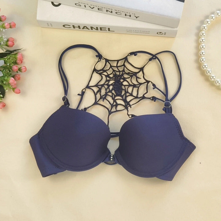 V neck spider web backless solid cami top  | Festival Outfits Women