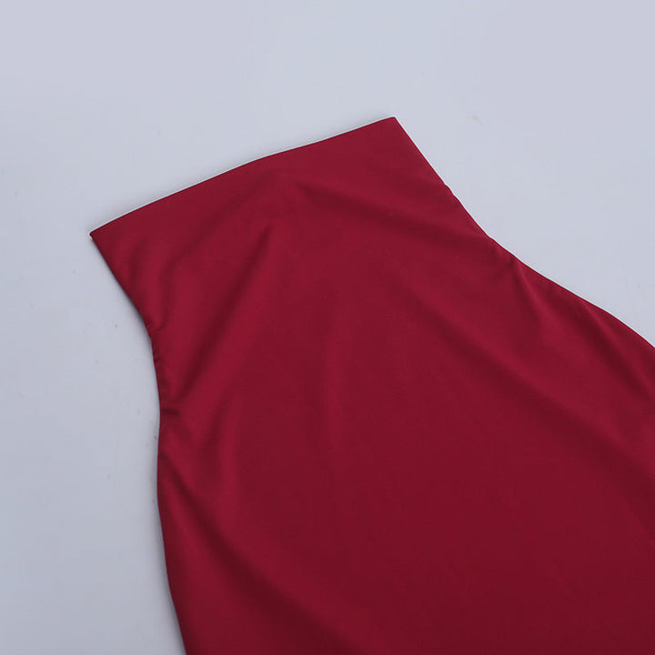 Irregular halter self tie backless solid top  | Festival Outfits Women