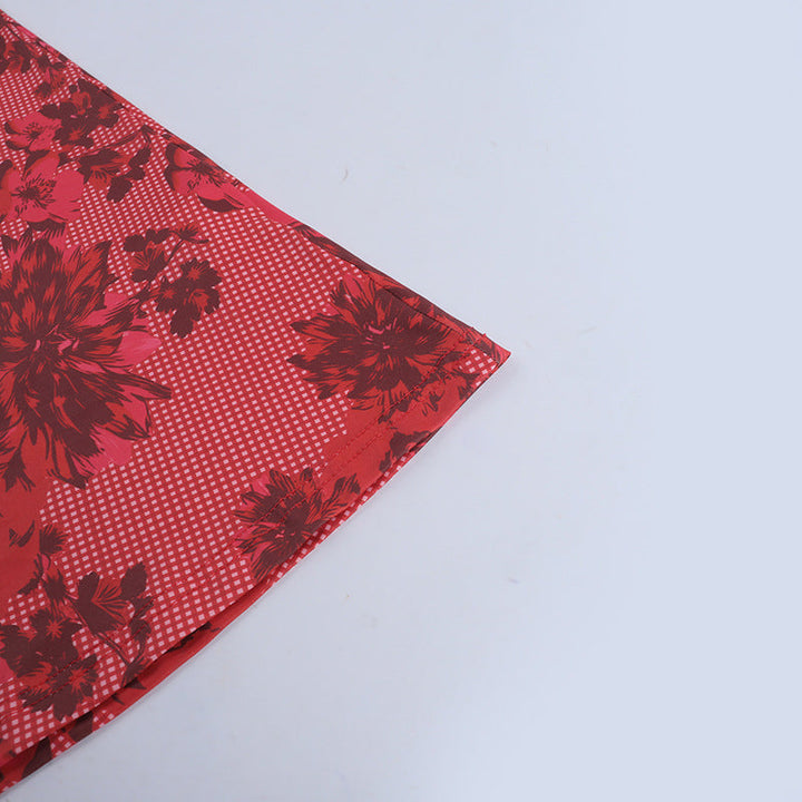 Self tie halter flower print lace hem maxi skirt set  | Festival Outfits Women