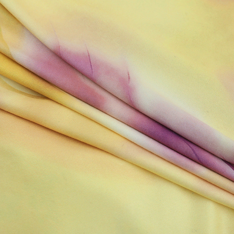 Halter self tie print deep v neck mini dress  | Festival Outfits Women