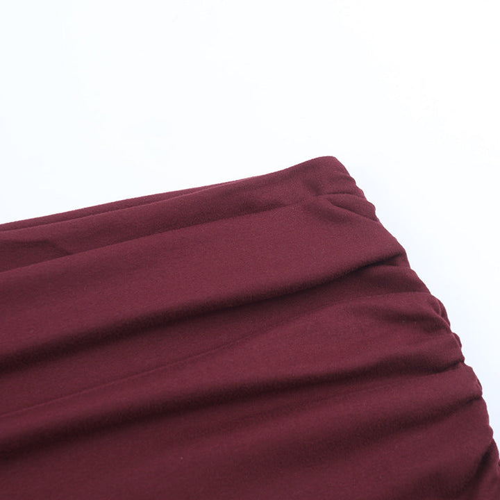 Irregular lace hollow out ruched halter cut out maxi dress  | Festival Outfits Women