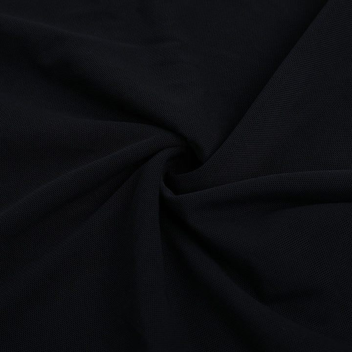 High neck hollow out ruched mesh cut out maxi dress  | Festival Outfits Women