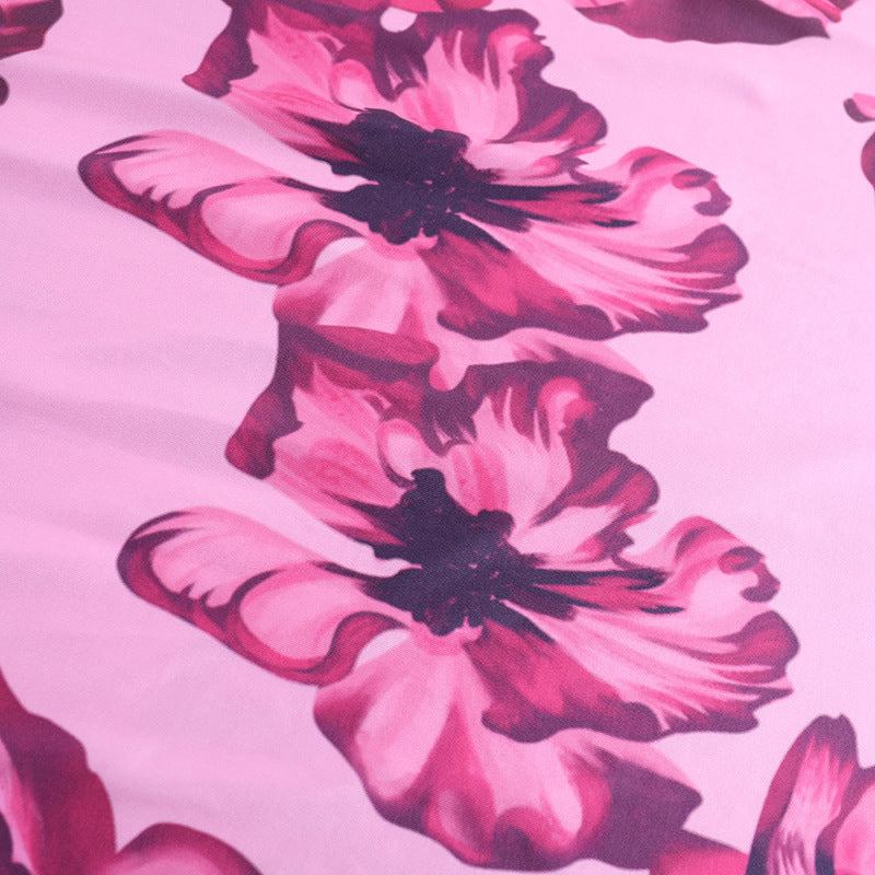 Halter self tie flower print v neck maxi dress  | Festival Outfits Women