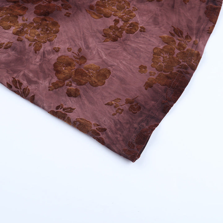 Cowl neck flower print backless cami mini dress  | Festival Outfits Women