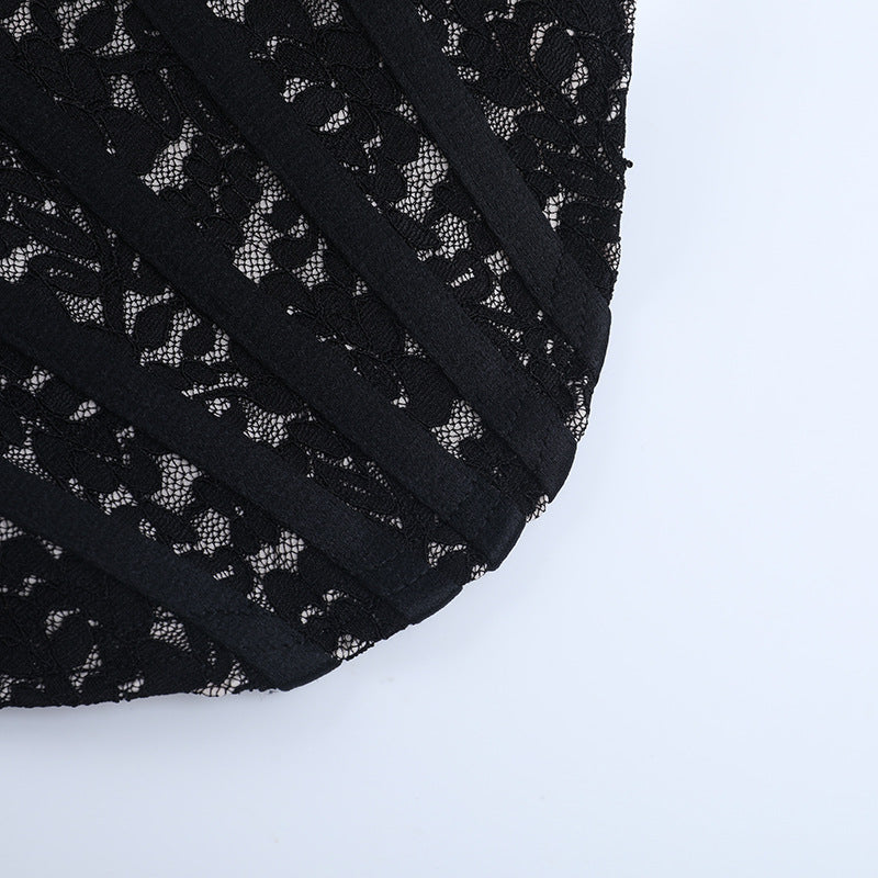 Halter lace zip-up corset backless top  | Festival Outfits Women