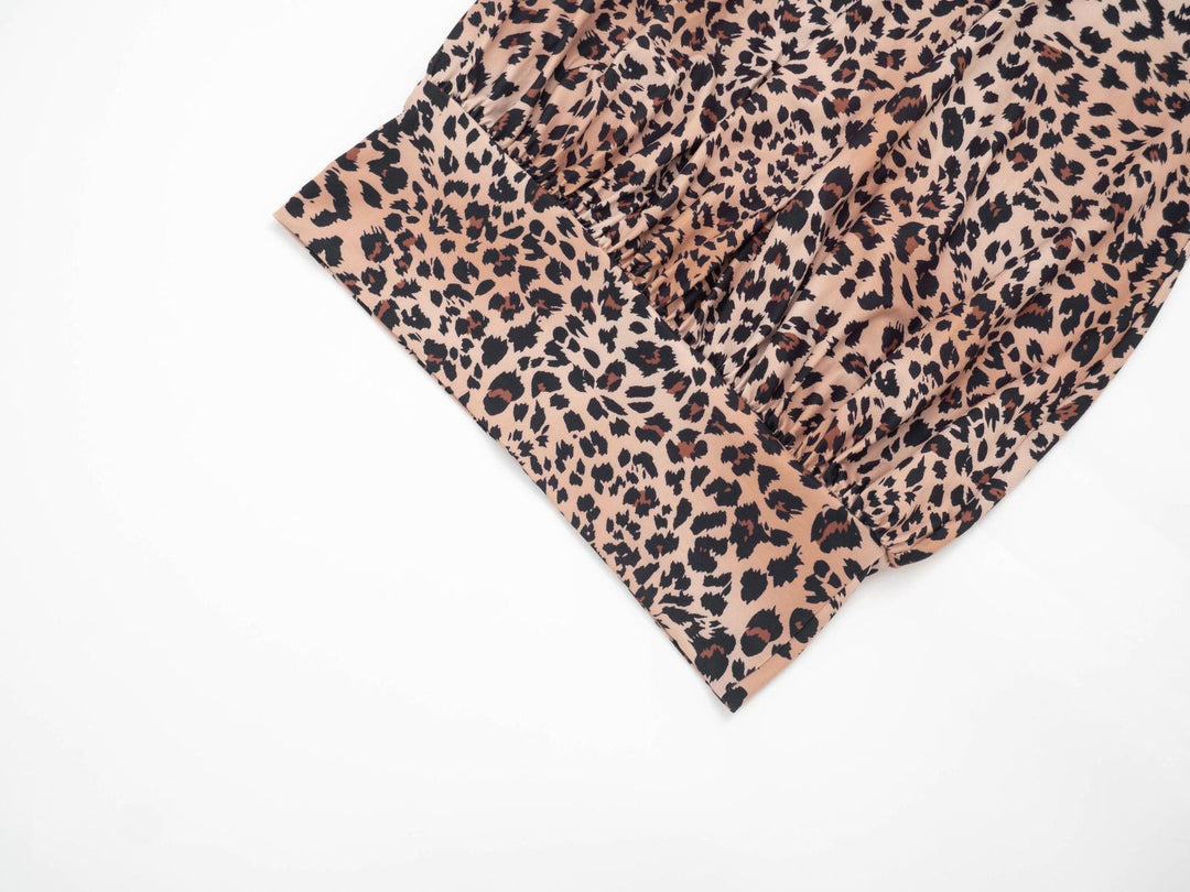 Leopard print halter self tie o ring mini dress  | Festival Outfits Women  | Leopard Print Mini Dress