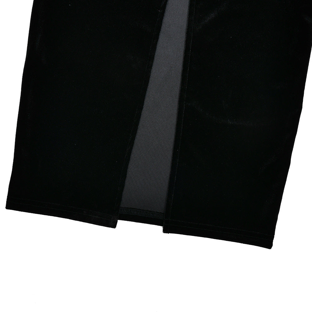 Lace long sleeve hollow out self tie slit midi dress  | Festival Outfits Women