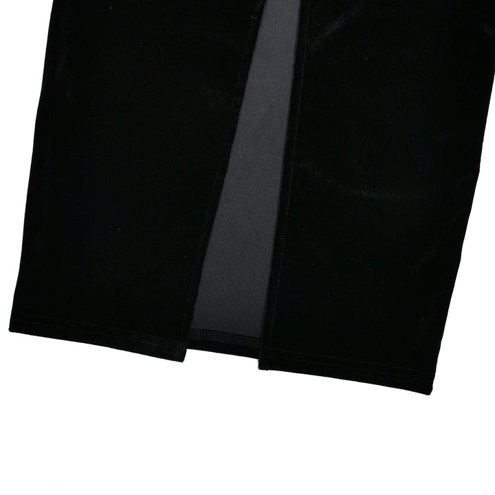 Lace long sleeve hollow out self tie slit midi dress  | Festival Outfits Women