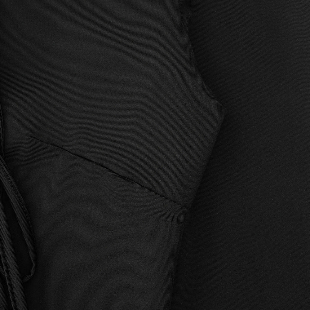 Cross front hollow out long sleeve self tie maxi dress  | Festival Outfits Women