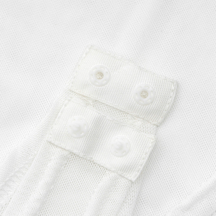 Long sleeve high neck mesh button bodysuit  | Festival Outfits Women