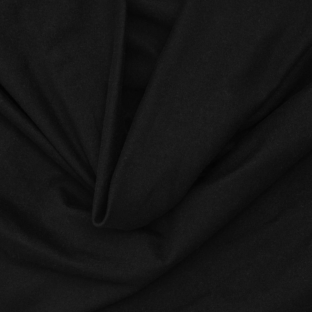 Off shoulder long sleeve hollow out solid top  | Festival Outfits Women