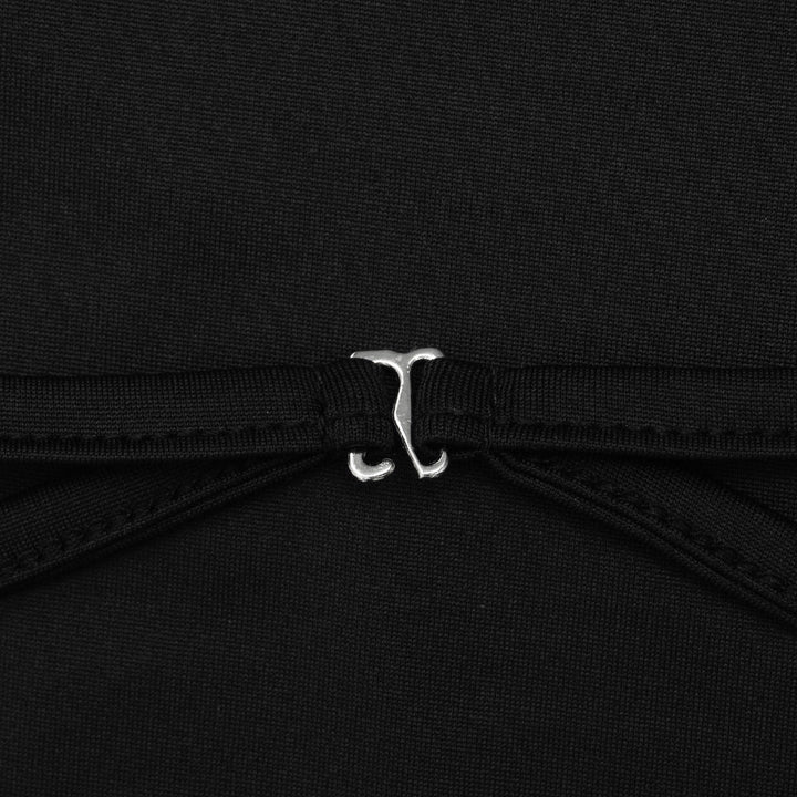 Long sleeve square neck cross back solid bodysuit  | Festival Outfits Women