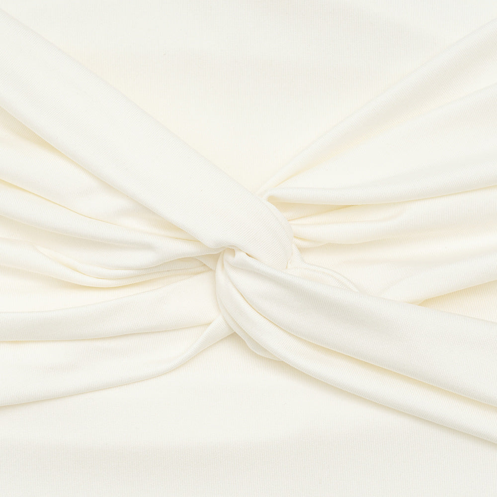 Hollow out halter self tie ruched maxi dress  | Festival Outfits Women