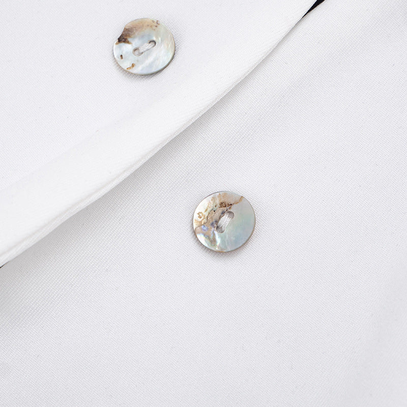 Self tie halter button applique backless top