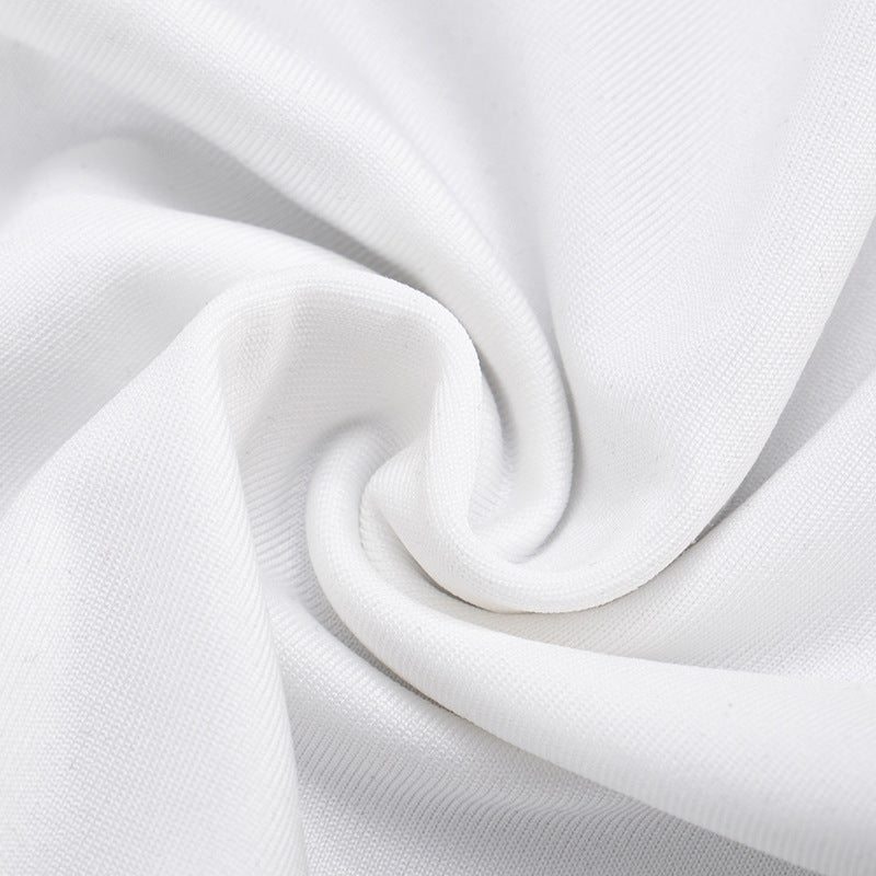 Self tie halter button applique backless top