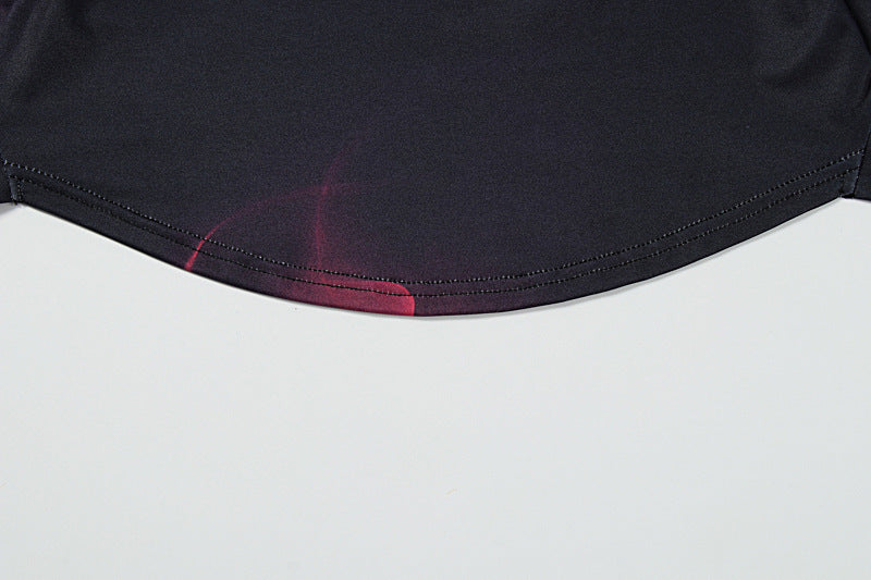 Halter cowl neck self tie print maxi skirt set