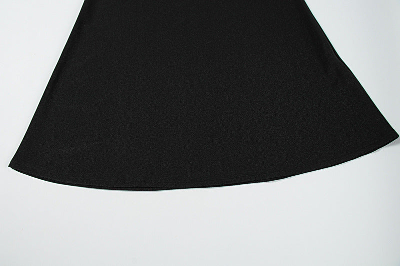 Cross back self tie square neck backless maxi dress