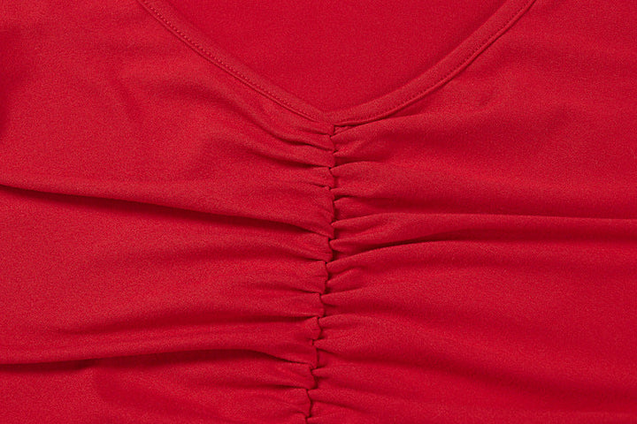 One shoulder irregular ruched backless mini dress