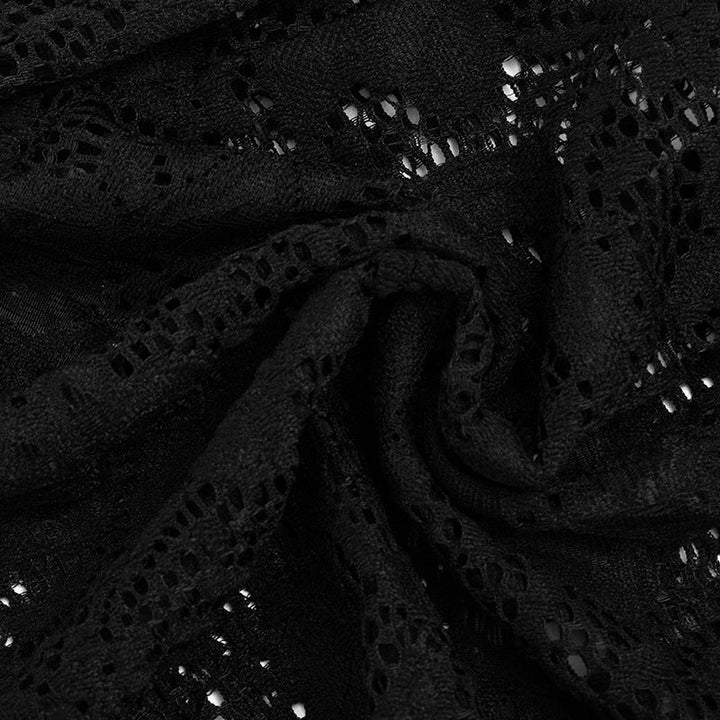 Halter deep V neck lace see through irregular jumpsuit