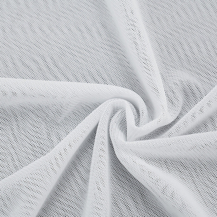 Long sleeve crewneck mesh letter pattern gloves pant set