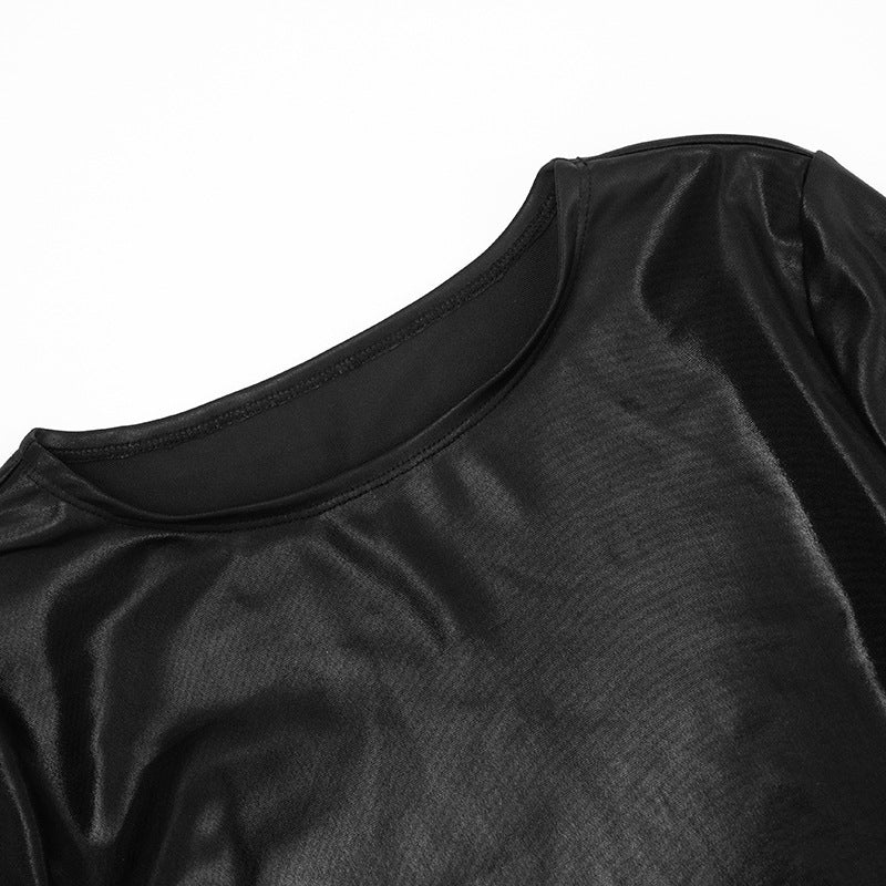 Crewneck long sleeve solid low rise pant set