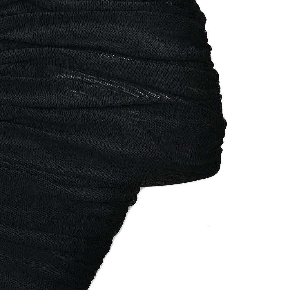 Crewneck ruched button solid bodysuit