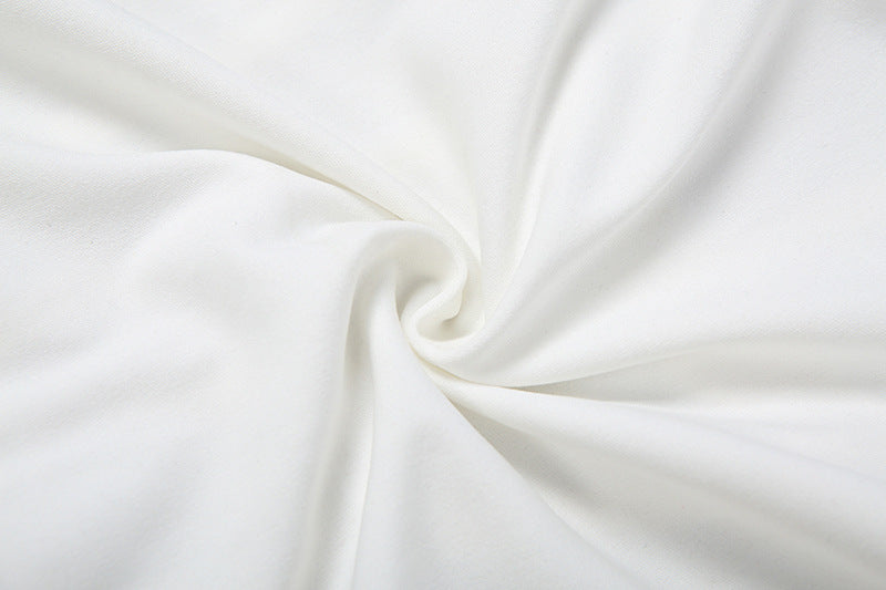 Hollow out self tie ruched buckle mini dress