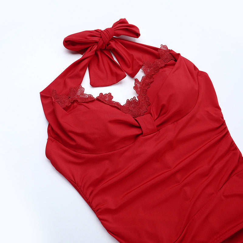 Ruched slit halter self tie v neck maxi dress