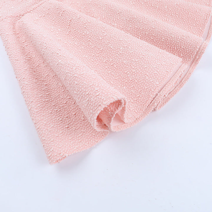 Self tie halter bowknot zip-up v neck mini dress