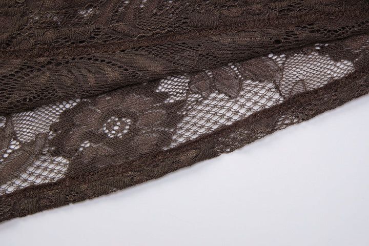 V neck lace backless spaghetti strap top