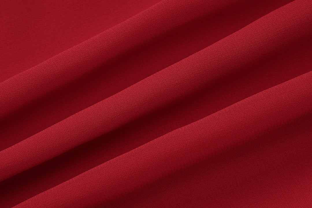 Long flared sleeve v neck chiffon zip-up mini dress