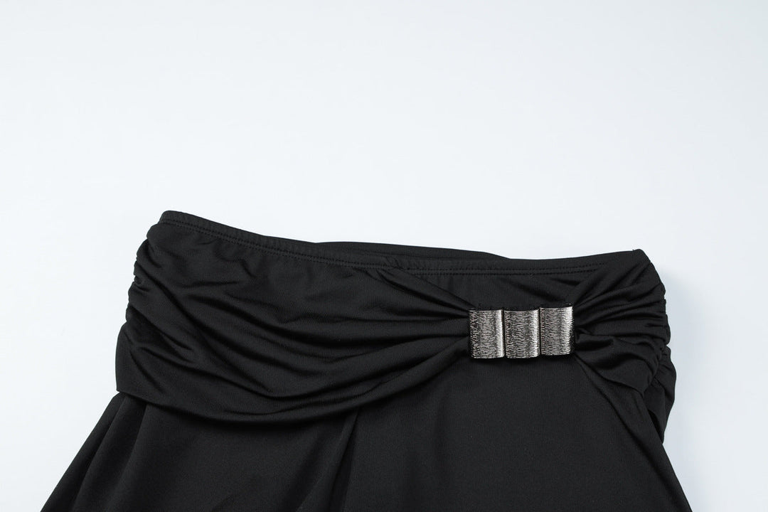 Halter irregular v neck backless low rise pant set