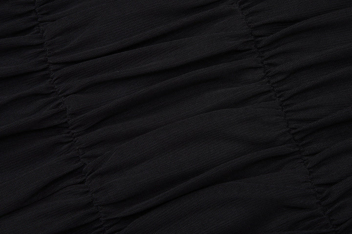 Halter ruched backless solid mini dress