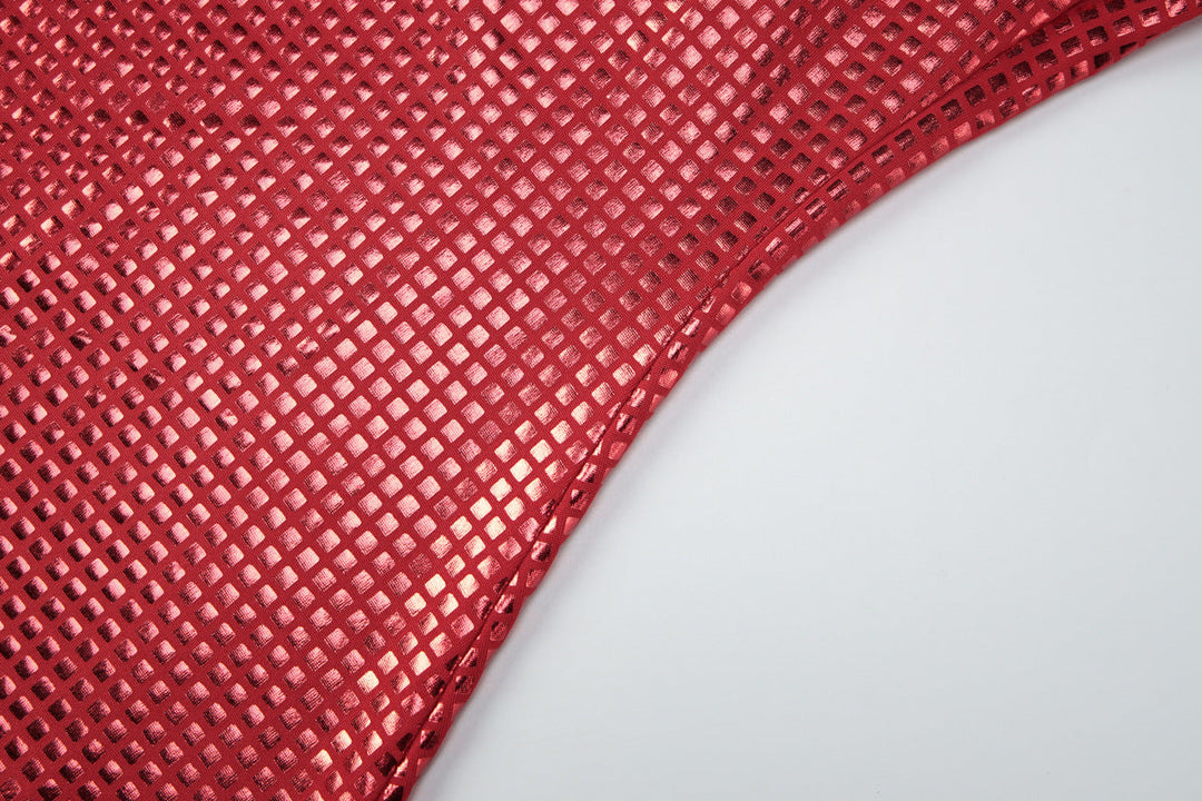 Halter u neck backless plaid print mini dress