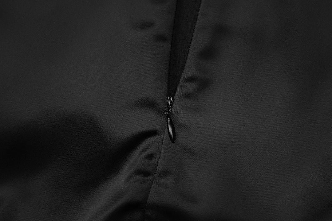 Bowknot zip-up backless tube mini dress