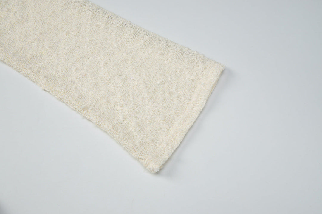 Off shoulder long sleeve irregular backless top