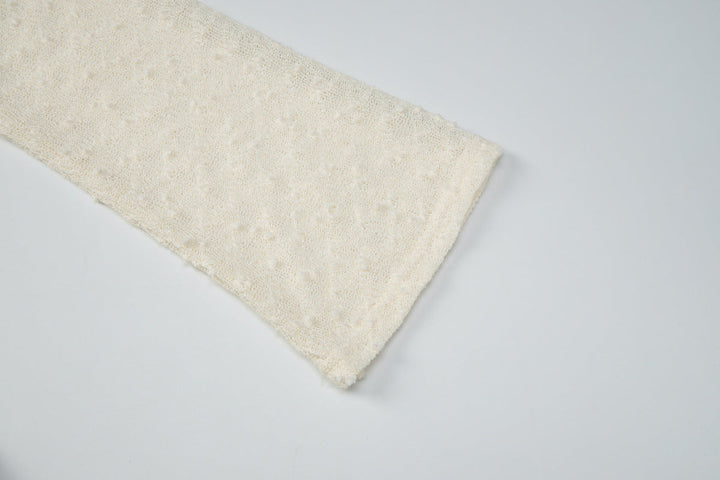 Off shoulder long sleeve irregular backless top