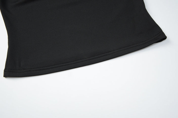 Halter self tie backless solid top