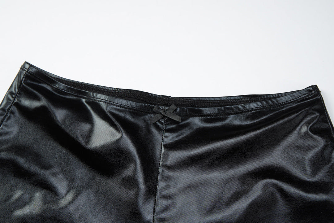 Ruched self tie solid low rise tube pant set