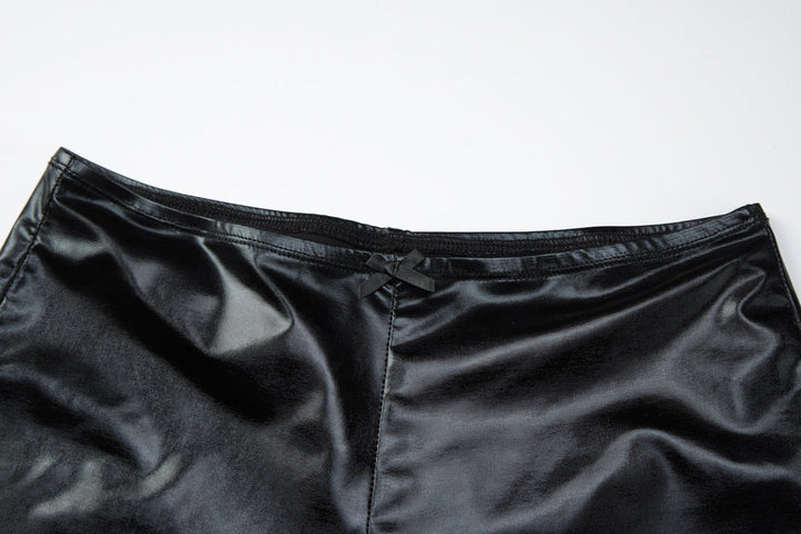 Ruched self tie solid low rise tube pant set