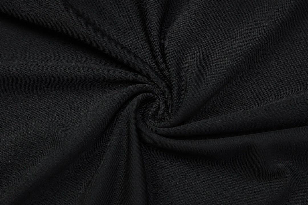 Glitter cowl neck halter butterfly embroidery mini dress