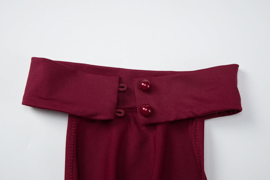 Glitter ruched button halter backless mini dress