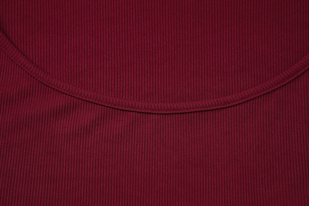 U neck halter ribbed backless solid maxi dress