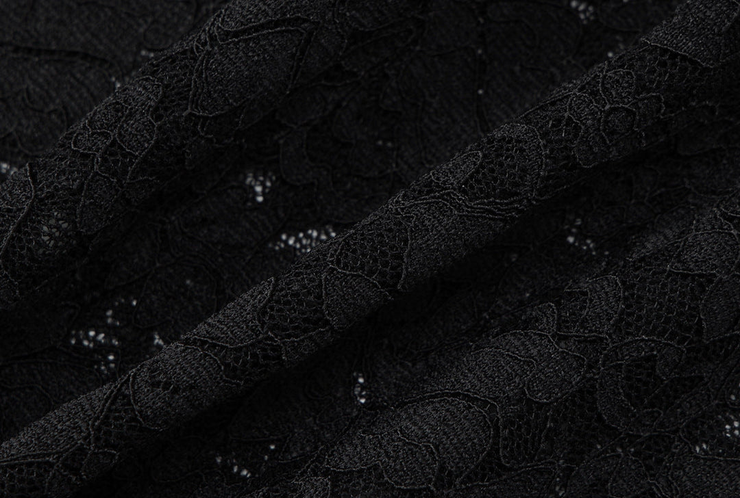 Lace see through halter self tie backless top